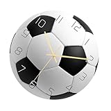 VINTORKY Orologio da Rotondo Piedistallo in Acrilico, Silenzioso, Decorazione Calcio per Casa, Ufficio e Scuola