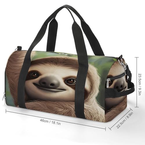 Gym Bag,Cute Sloth Gym Duffle Bag,sports Gym Bag,small Fitness Workout Sports Duffle Bag,gym Bag for Women And Men2