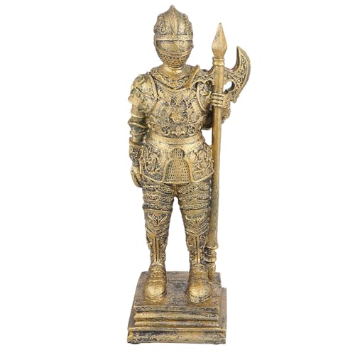 Hohopeti Soldado Romano de Resina Dorado de Asta, Figura de Acción para Manualidades y Decoración, Modelo de Guerrero para Mesa de Arena, Juguete Coleccionable Detallado