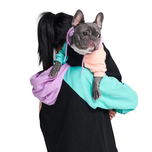 Spark Paws Human Hoodie - Premium Quality Buttery Soft Superior Comfort and Fit Calming Fleece Interior Suitable for All Styles Cyber Color Block - L