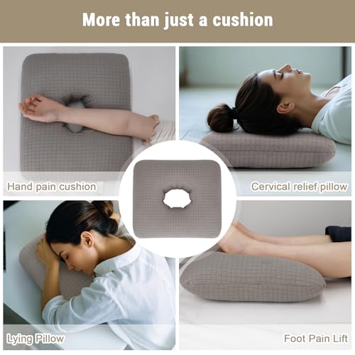 Donut Pillow for Bed Sores Tailbone Pain Relief Cushion, Cotton Butt Donut Cushion Breathable for Hemorrhoid, Pregnancy, Prostate and Surgery, Sitting Pressure Relief for Home, Office, Car