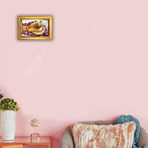 Image of Hawai Lord Shiva Kasi Vishwanath Jyotirlinga Home Decor Worship Use Wall Hanging Wooden Photo Frame SFDI299 GLD FRM GRP