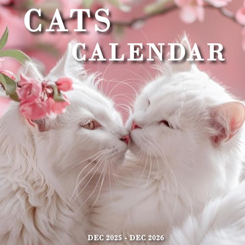 Calendar 2026 - Wall Calendar from January 2026 to December 2026, 3 Languages(English,French,Spanish), 2026 Hanging Calendar with Holiday Marked, Premium Paper for Organizing, 7'' x 7'', Cat