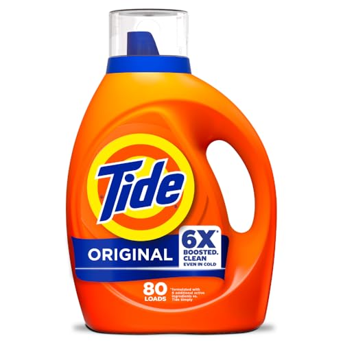 Tide Liquid Laundry Detergent, HE Compatible, Original Scent, 80 loads, 100 fl oz