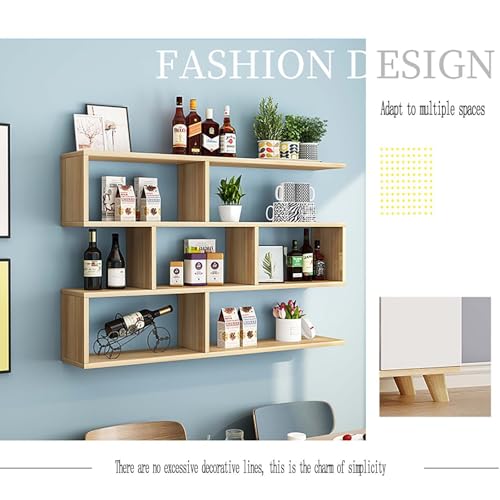 Casier à vin mural moderne en bois pour bouteilles et verres - 5