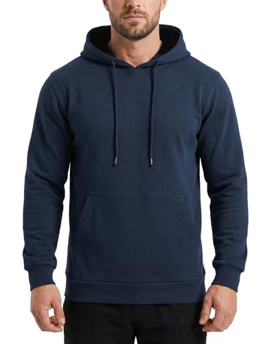 Image of FR Hoodies for Men 7.5oz Flame Resistant Jacket NFPA 2112 Fire Retardant Welding Sweatshirts Pullover Navy 2XL