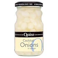Opies Cocktail Onions in Vinegar (227g) - Pack of 2 S'il vous plaît être conscient que, sauf indication contraire expresse, Cooking Marvellous ne sont pas le fabricant de ce produit. L'emballage du produit peut varier de ce qui est montré sur cette a...