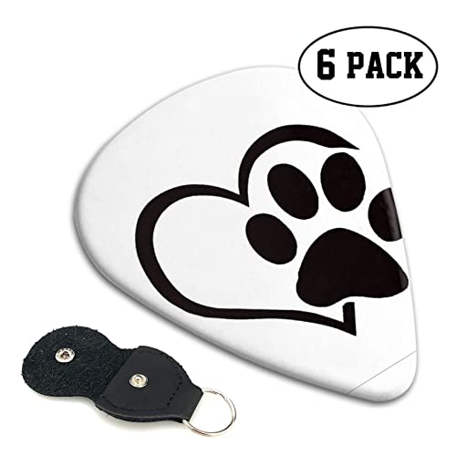 Pawprint Lot de 6 médiators pour guitare acoustique, guitare électrique, basse, ukulélé – fins, moyens et épais - Les Beatles, Paul McCartney, John Lennon, RIngo Starr, George Harrison Pawprint Lot de 6 médiators pour guitare acoustique, guitare électrique, basse, ukulélé – fins, moyens et épais – Image 3