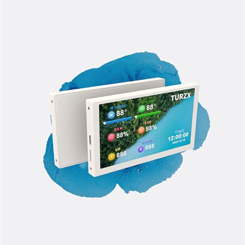 Image of 5inch Secondary Screen Monitor, Computer Temp Monitor, PC Sensor Panel Display, PC Temperature Display, TF Card Reader (White)