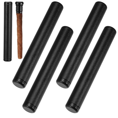 Xialvyu 4 Stück Joint Hülle Case Joint Hülsen Aluminium Joint Box 110×15mm Joint Case Wasserdicht Joint Tube Holder Clean Design Zubehör Aufbewahrung (Schwarz)