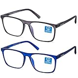 Blue Light Blocking Computer Gaming Glasses 2 Pack Anti Glare Eyestrain Men/Women