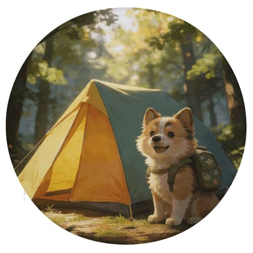 Almohadilla circular suave con funda extraíble para asiento de perro 2