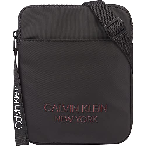 [カルバンクライン] ナナメガケ クロスボディ メンズ CKロゴ 斜め掛け ブラック K50K506594 FLAT PACK S NY BAX CK BLACK 高20cm×横16cm×マチ1.5cm