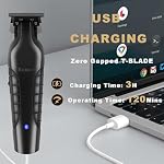 KEMEI 2299 Professional Hair/Beard Trimmer for Men, Zero Gapped Hair Clippers for Barbers, Cordless - Image 3
