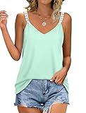 Summer Tank Tops for Women Loose Fit V Neck Tanks St Pattys Day Green XL