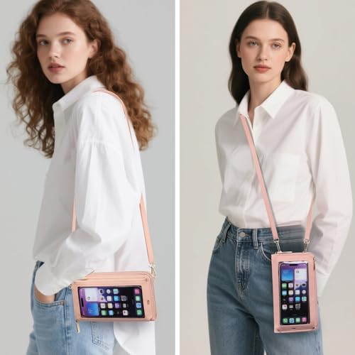 Image of GOIACII Phone Purse Crossbody Bags for Women Small Travel Wallet Touch Screen RFID Blocking