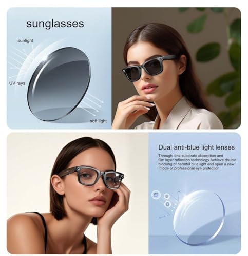 Gafas inteligentes grabación video 4K audio Bluetooth manos libres y diseño oreja abierta 7