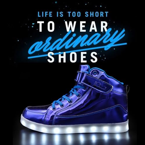 Image of IGxx LED Light Up Shoes for Men USB Recharging High Top LED Sneakers Women Kids