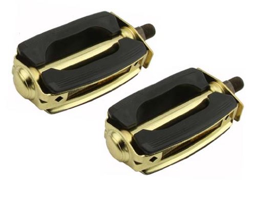 Lowrider Krate Pedals 1/2 Black/Gold. Bike Pedals, Bicycle Pedal, Beach Cruiser, Chopper, Limo, Stretch Bike #TOP4