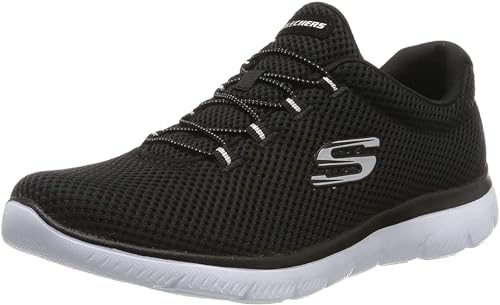 Skechers Damen Summits Sneaker , Schwarz-Weiss , 40 EU