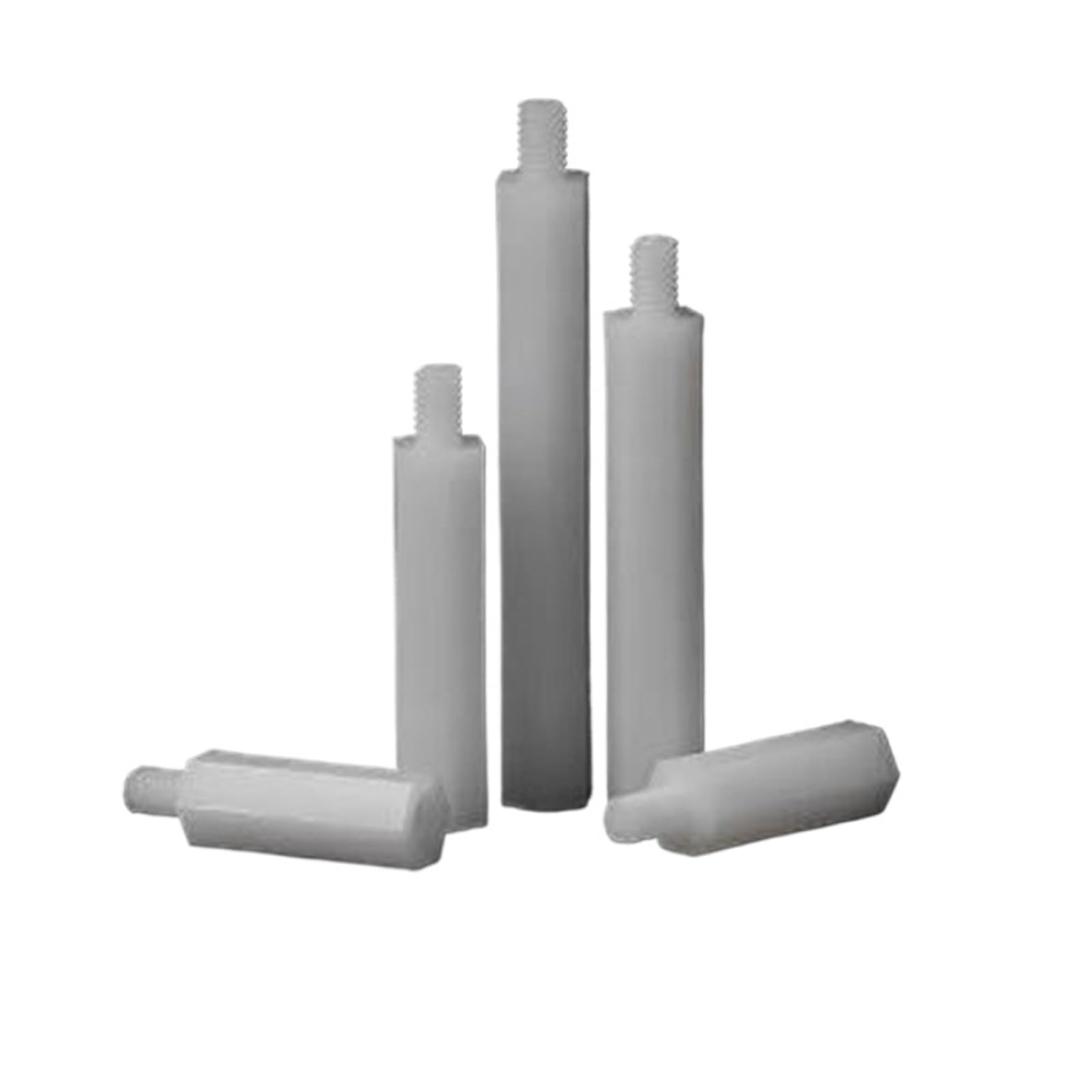 Entretoise Hexagonale En Nylon M2 .5 M3 M4 * L + 6, Blanche Ou Noire, Goujon Mâle À Femelle, 500 1000 Pièces(White (L)50mm,M4 500pcs)