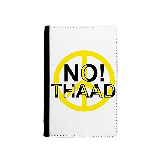 No THAAD Against THAAD Étui Portefeuille pour Passeport en Cuir Organisateur de Voyage