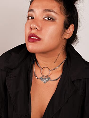 Sacina Goth Grunge Luna Moth Choker Necklace, Luna Moth Jewelry, Goth Choker Necklace, Halloween Christmas New Year Jewelry Gift For Women, Men3