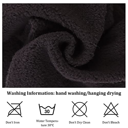 Zsedrut Fleece Warm Kids Scarf Thick Velvet Boys Girls Round Scarves Toddler Kids Winter Neck Warmer (Black-1Pcs) #TOP3