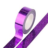 Glitzer-Washi-Klebeband, 5 m x 15 mm mehrfarbiges Laser-Abdeckband, dekorativer selbstklebender DIY-Scrapbooking-Aufkleber