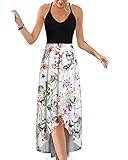 KILIG Women's V Neck Sleeveless Casual Summer Sundresses Asymmetrical Patchwork Floral Maxi Dresses...