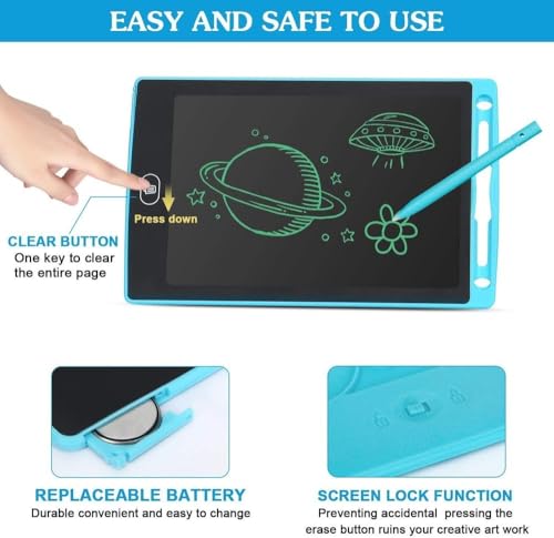 Image of LCD Writing Tablet for Kids - 8.5 Inch Digital Slate Pad for Drawing & Writing | Rewritable LCD Board for Kids Age 3-10 Years | Smart Writing Tab for Boys & Girls