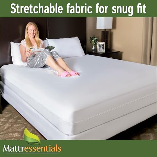 Zippered Cali King Mattress Protector (11"-13" Depth) - Bed Bug Waterproof Mattress Cover, Premium Quality Hypoallergenic Encasement White