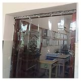 Cortina transparente de rayas verticales,4 m)