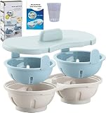Best Kitchen Egg Poacher Microwaveable, Egg Cooker with Measure Cup Dishwashable, Egg L Maker Poache