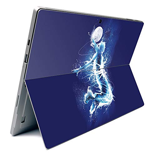 Image of MightySkins Carbon Fiber Skin for Microsoft Surface Pro 7 - Jump to The Moon | Textured Carbon Fiber Finish | Easy to Apply, Remove, and Change Styles | Made in The USA