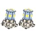 Ruiandsion 2pcs 10-80 V P26S LED Lampadina Super Bright 5050 9SMD Chipset 6000K White LED Lampadina per moto Faro