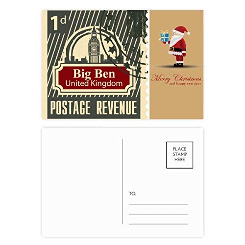Cartes postales Père Noël vintage Royaume-Uni London Postage Revenue collection Noël