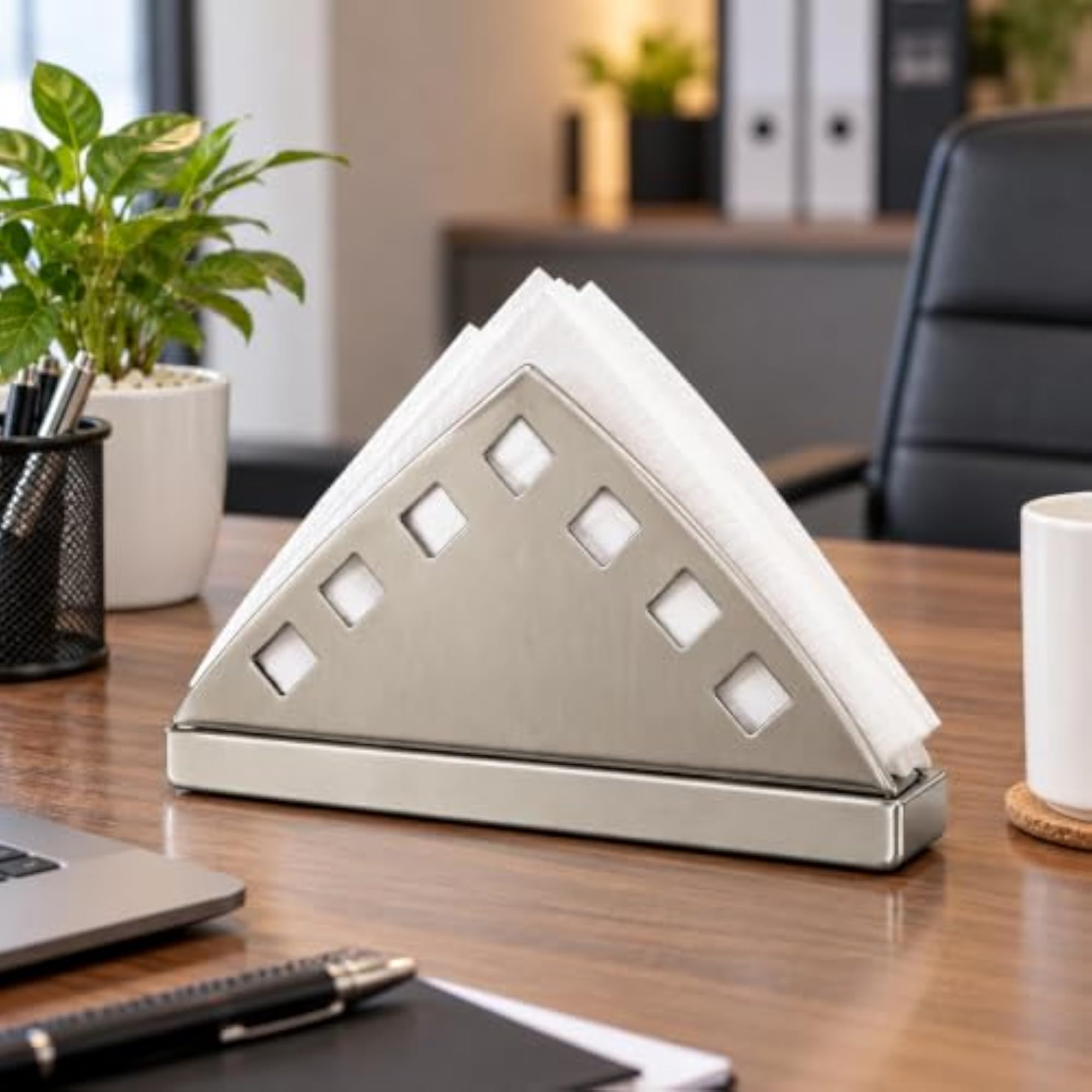 Stainless Steel Napkin Holder, Triangle Design