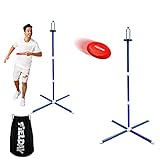 JOYIN Frisbee Game Set, Outdoor Games for Family Adults and Kids, Includes 2 Frisbee, 2 Bottle Stands and Carry Bag, Fun Flying Disc Toss Game, Lawn and Yard Games, Gifts for Teenage Girls and Boys