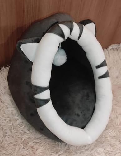 CAMINHA CABANA CAMA TOCA IGLU TENDA PELUCIA GATOS E CACHORROS (CINZA)