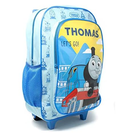 CharacterOutlet Thomas Let's Go Backpack - Children Cartoon Character Luggage Trolley - Toddlers Nursery School Handbag Suitcase - Kids Cute Cabin Bag Rucksack - Perfect for Home & Travel, M Cover