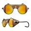 Brass / Brown Frame - Brown W/ Multilayer Gold Mirror Lens (Spectron 3)