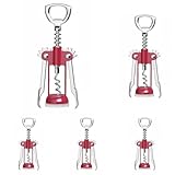 HENDI Korkenzieher, mit Kapselheber, Korkenzieher & Flaschenöffner, 170mm, Verchromt (Packung mit 5)