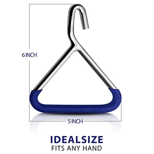 Image of Durable OB Handle Apparatus with 2 Handle Puller Hooks and 2 Chains - Stainless Steel for Cow, Goat, and Cattle Delivery Instruments on Dairy Farms, 45 Inch