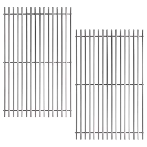2 Pack 17.5 Inch Stainless Steel BBQ Cooking Grill Grates Replacements for Weber Spirit 300 Series,GS4 Spirit II 300 Series,Spirit 700,Genesis Silver/Gold/Platinum B/C,Genesis 1000-3500,7638,7639