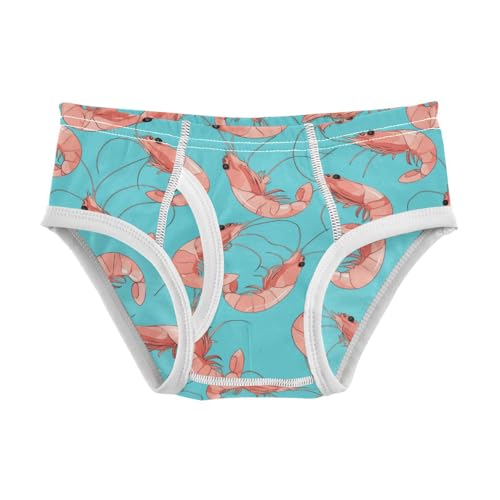 Wusikd Pink Shrimp Boys' Underwear Cotton Blue Boys Briefs Soft Toddler Underwear 2T