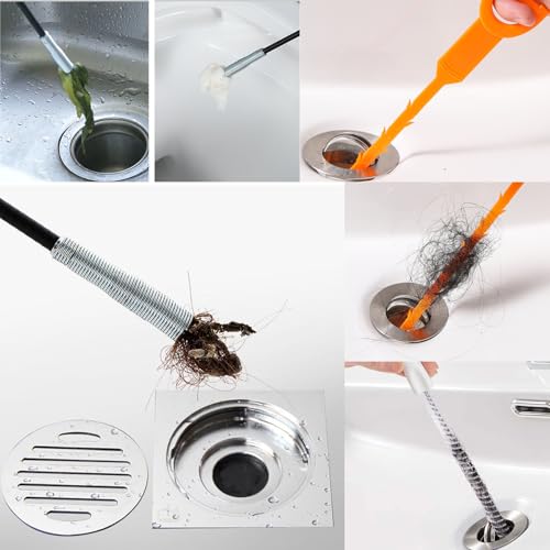 Serpiente Desatascadora Set con Desatascador Flexible Y Cepillo para Limpieza De Desagües Cocina Baño Sin Productos Químicos - imagen 3