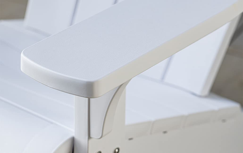 Keter - Sedia da giardino Adirondack con dondolo colore Bianco 80,5x92x100,5 centimetri