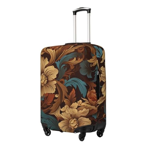 Travel Luggage Cover Anti-Scratch Suitcase Cover Protector Elastic Thicken Luggage Protector Washable Baggage Covers Set of ornate floral Suitcase Sleeve Fit 18-32 Inch Luggage Medium2
