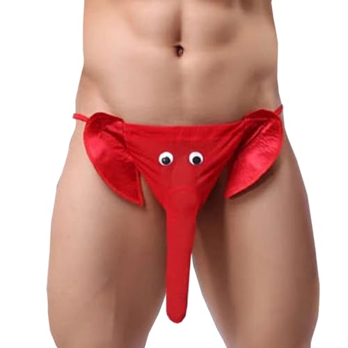Anzhee Herren String Sexy Elefanten Unterwäsche Thong Tanga Pouch Slips Lustige G-String Mankini Unterhosen Männer
